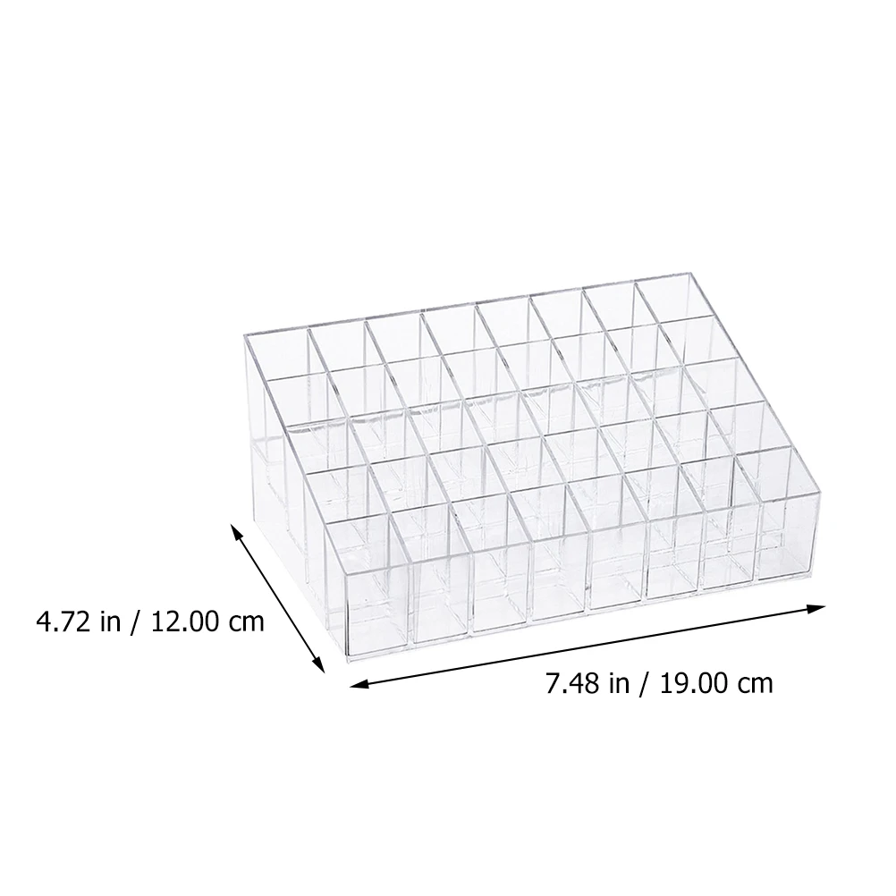 

40 Slot Lipstick Rack Organizer Plastic Grid Holder for Nail Polish Storage Brush Container Makeup Accessory