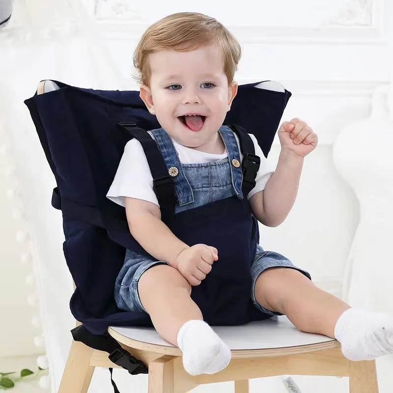 Funda de asiento de refuerzo alto fácil para niños, arnés de asiento de seguridad portátil para silla alta de bebé para niños pequeños y viajes