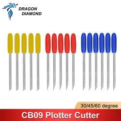 DIAMANTE DE DRAGÃO-Cortador De Plotter De Vinil, Lâminas De Corte Para Graphtec CB09, 30 Graus, 45 Graus, 60 Graus, 5 Pcs