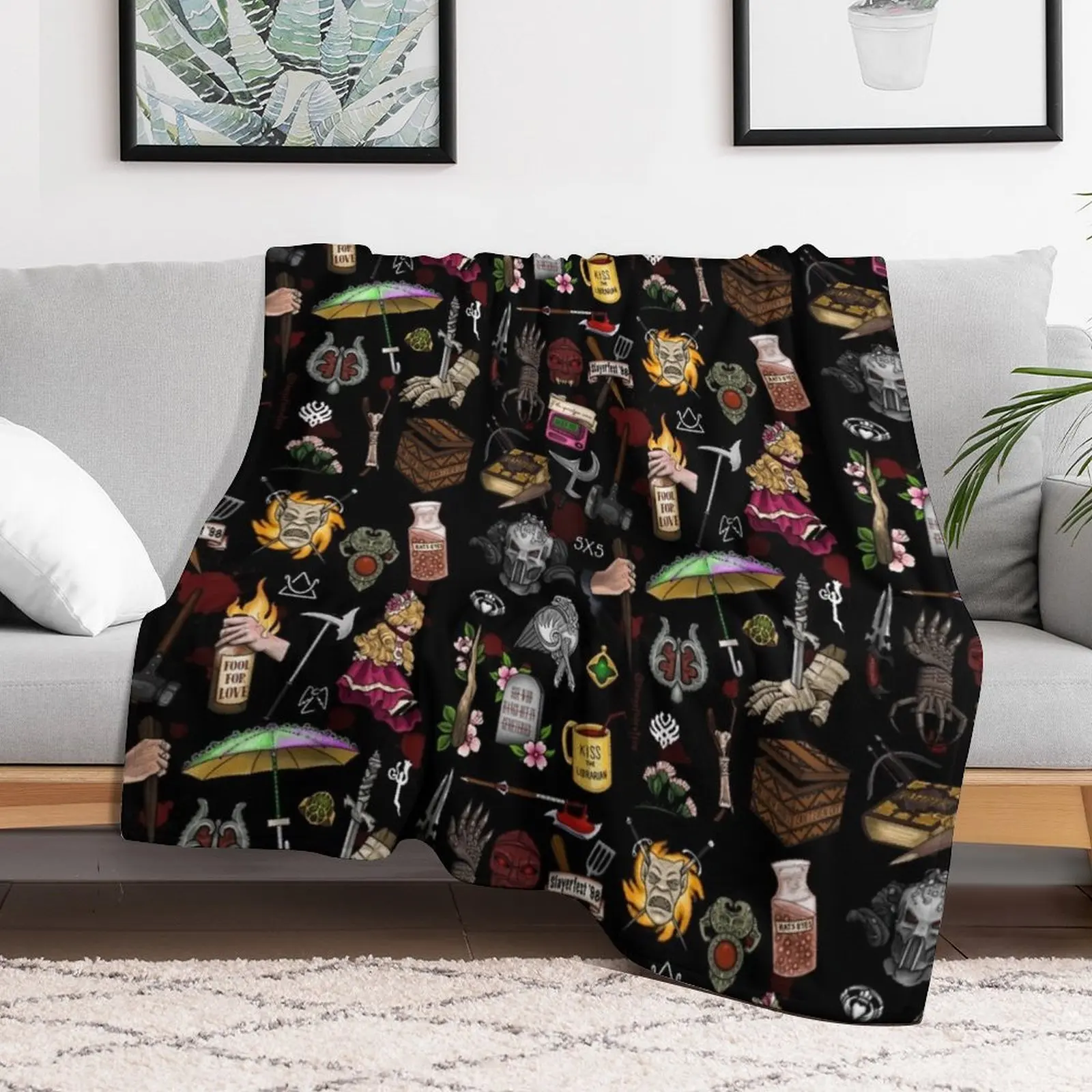 Buffy Talismans Throw Blanket manga Cute heavy to sleep Blankets