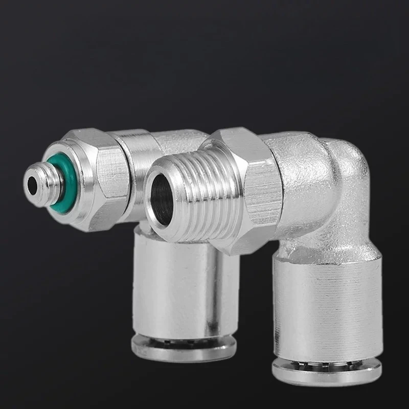 304 stainless steel quick-connect joint PL pneumatic threaded elbow for quick-connect joint of trachea