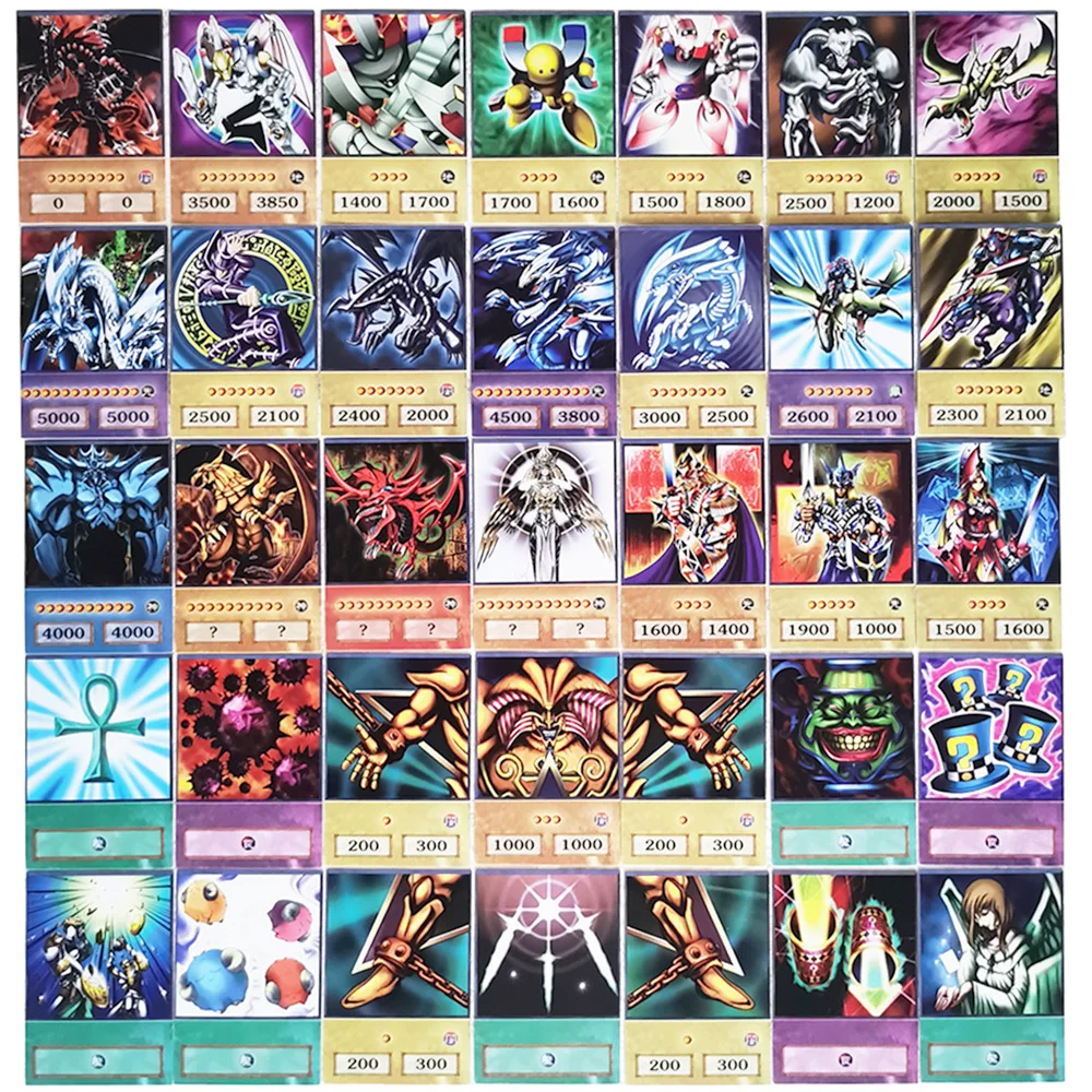 100 Stück Yu-Gi-Oh Anime-Stil Karten Blue Eyes Dark Magician Exodia Obelisk Slifer Ra Yugioh DM Klassische Proxy DIY Karten Geschenk – Detail 14