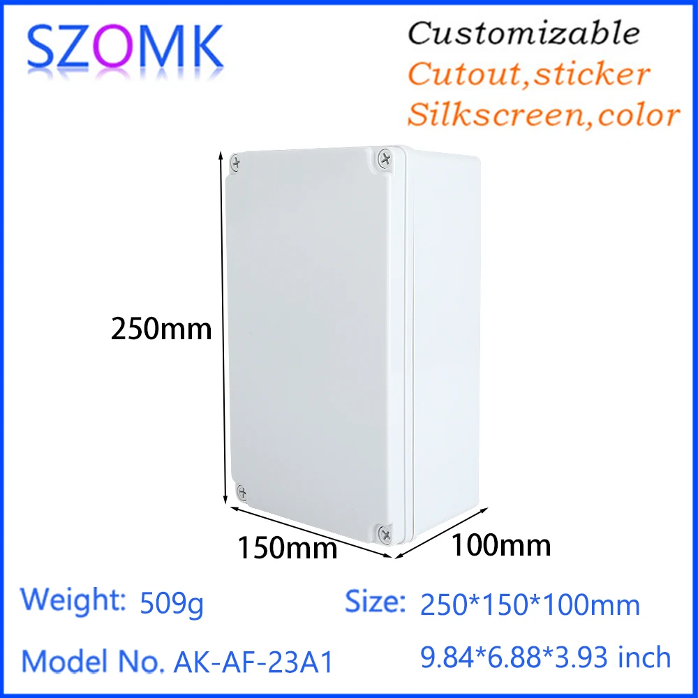 250x150x100mm Plastic Project Case Box Electrical Power Supply Enclosure Box Plastic Shell For Electronic Product