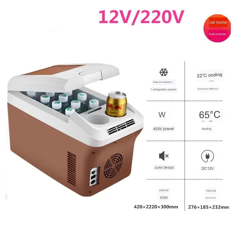 12V 220v Small Freezer Car Refrigerator Portable 15L Light Emitting Diode Display