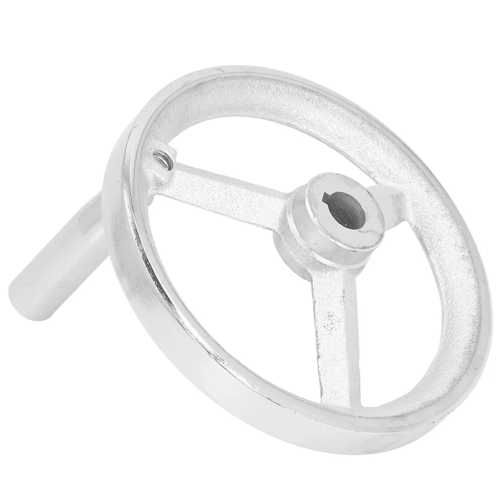 16x160MM Size Lathe Handwheel Chrome Plated Cast Iron Cast Iron Handwheel Removable Handle Round Shape Chrome Plated Handwheel