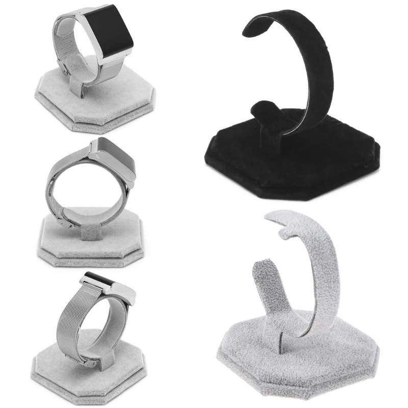 Velvet Watch Stand C Type Bracelet Stand Suede Anti-Scratch Watch Display Stand Bracelet Storage Rack for Product Display