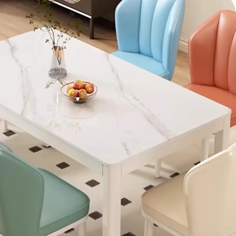 Nordic Luxury Dining Table Luxury White Vintage Nordic Dining Tables Rectangle Make Up Juegos De Comedor Kitchen Furniture