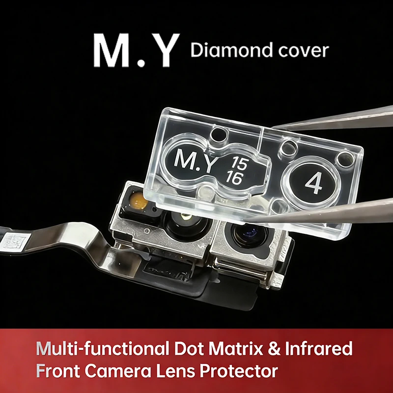

YCS MY Diamond Cover Защитная пленка для передней камеры 4 шт. для iPhone X-17 серии Пылезащитная защита от сенсорного экрана лица ID