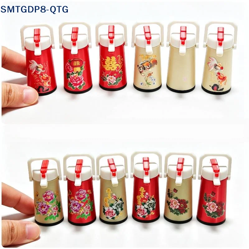 Hot! 1/12 Mini Warm Water Bottle Thermos Model Ornament For 1/12 Dollhouse Chinese Nostalgic Scene Decor Accessory Random Design