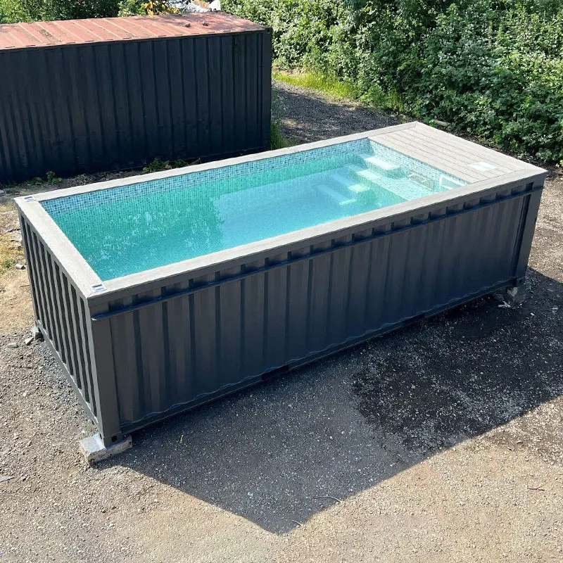 Custom Made Fiberglass Container Swimming Pool Glass Window 20ft Shipping Container Swimming Pools for Children