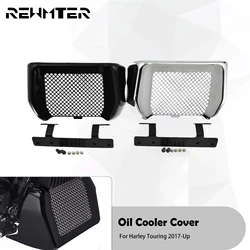 Motorcycle Oil Cooler Cover Case Kit With Bracket ABS For Harley Touring Road King Freewheeler Street Electra Glide 2017-2022