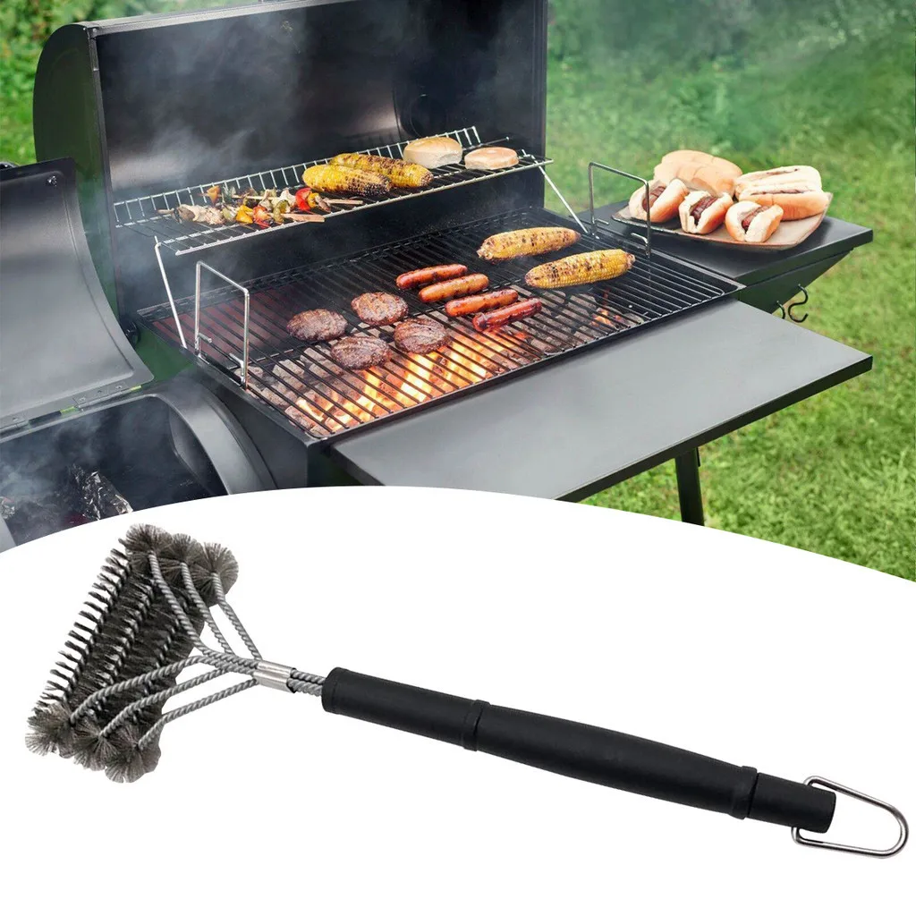 

Upgrade BBQ Grill Tools Multi-functional Cleaning Brush Grill Stainless Steel Wire Brush Barbecue Accessories