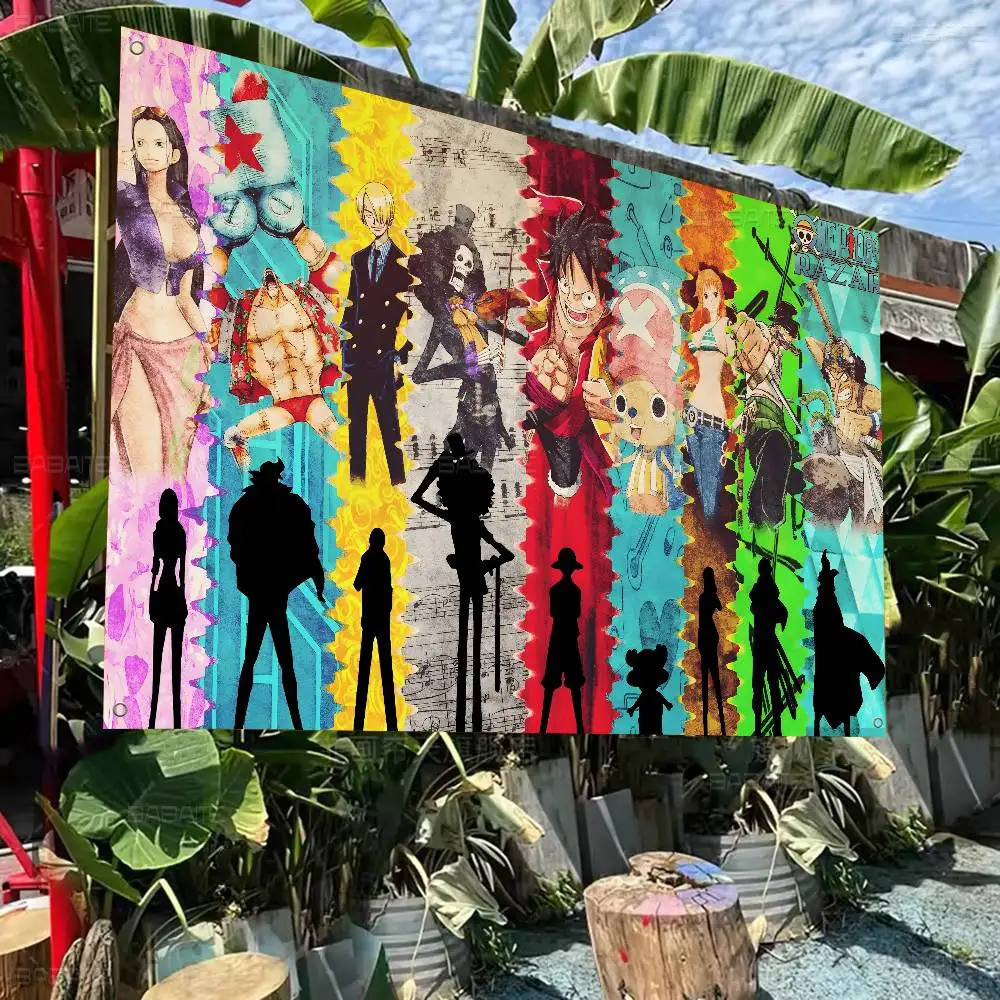 Zoro One P-Piece Cartoon Anime High End Quality Banner Printing Artistic Atmosphere Style Camping Flag