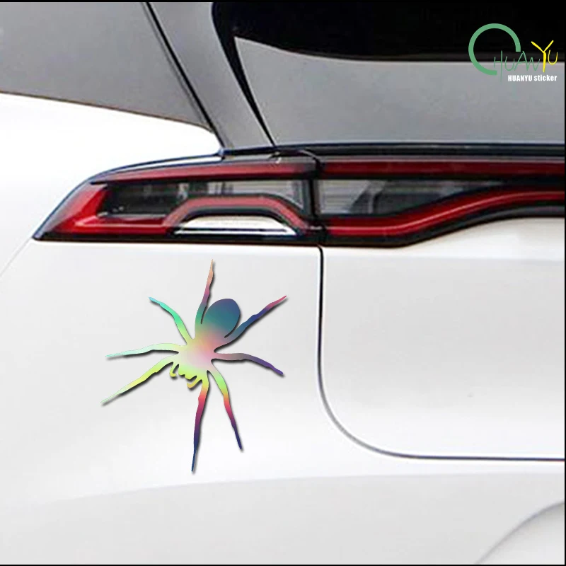 Hollow Car Stickers Cyberpunk Poison Flower Spider Black Widow Stickers Scratch Covering Waterproof Customization