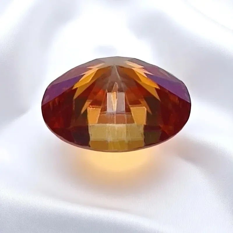 

L-Watermelon Red Color Moissanite Stone Oval Cut Lab Created Synthetic Gemstone Passed Diamond Tester Comes With Certificate