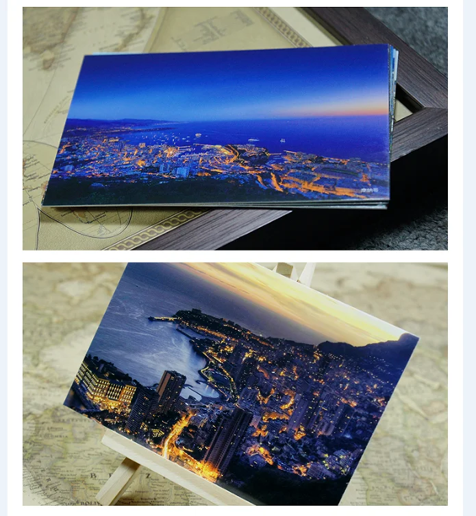 Sale ! 6Pcs Monaco Landscape Post Card Beautiful The Mediterranean Theme Postcards Gift Wish Greeting Card For Decoraiton