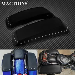 Motorcycle Waterproof Saddlebag Lid Covers Bagger Audio Rain Dust Speaker Lids W/Nail For Harley Touring Street Glide 2014-2025