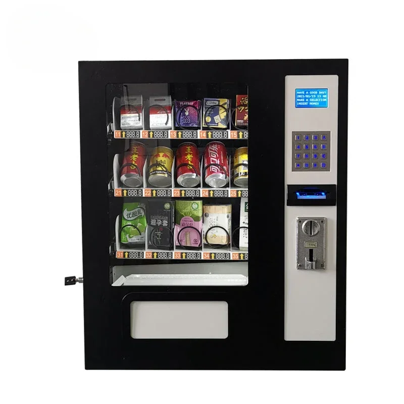 Small Beverage and Snack Desktop Vending Machine with Good Container