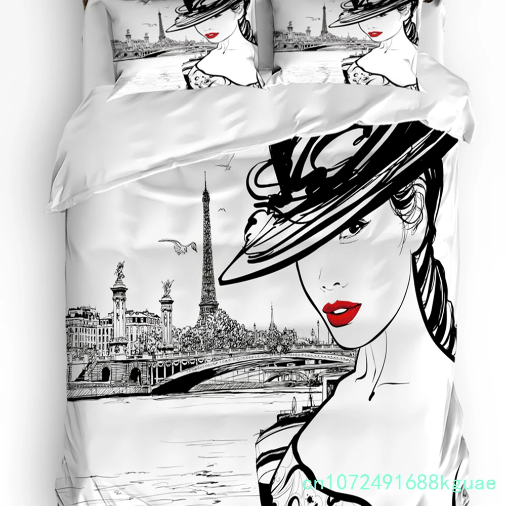 Home Textiles Paris - Set Sprei Paris Seine Wanita Menara