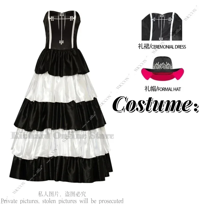 فستان بيرونا التأثيري مع قبعة شعر مستعار أزياء الهالوين للنساء زي بيرونا الساخن أنيمي فستان الأميرة لعب الأدوار للبالغين