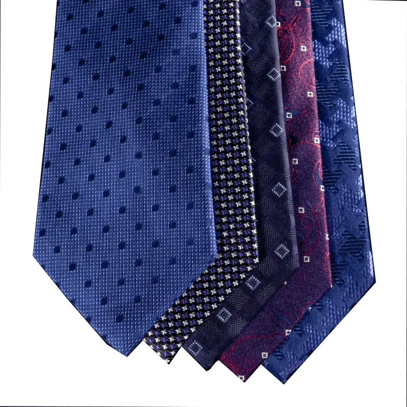 High Quality 100% Real Silk Tie For Men's Business Banquet Formal Shirt Accessories With Fashionable Neat Pattern 8CM Necktie