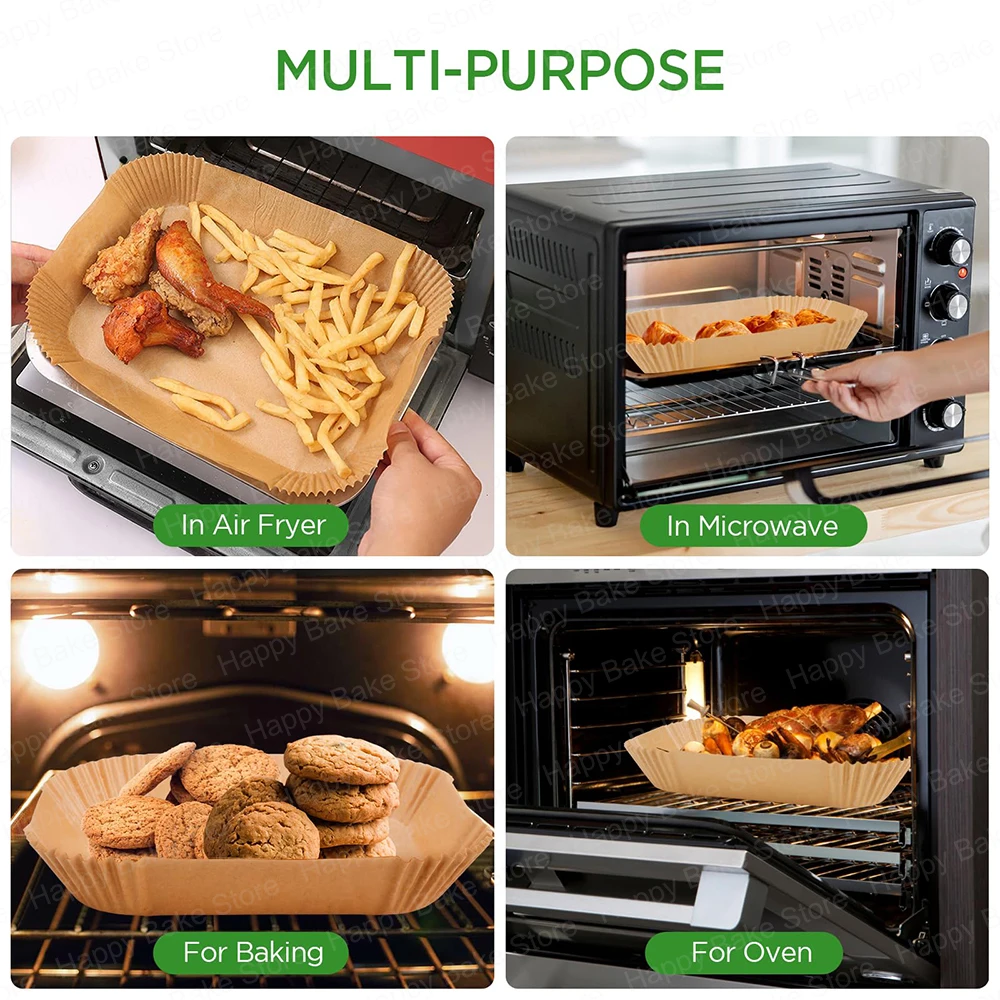 مقلاة هوائية ورق خبز للاستعمال مرة واحدة لمقلاة هوائية بدرج نينجا فودي فليكس 10.4 لتر AF500EU/AF500EUCP، 5.2 لتر بطانات مقلاة هوائية مزدوجة المنطقة