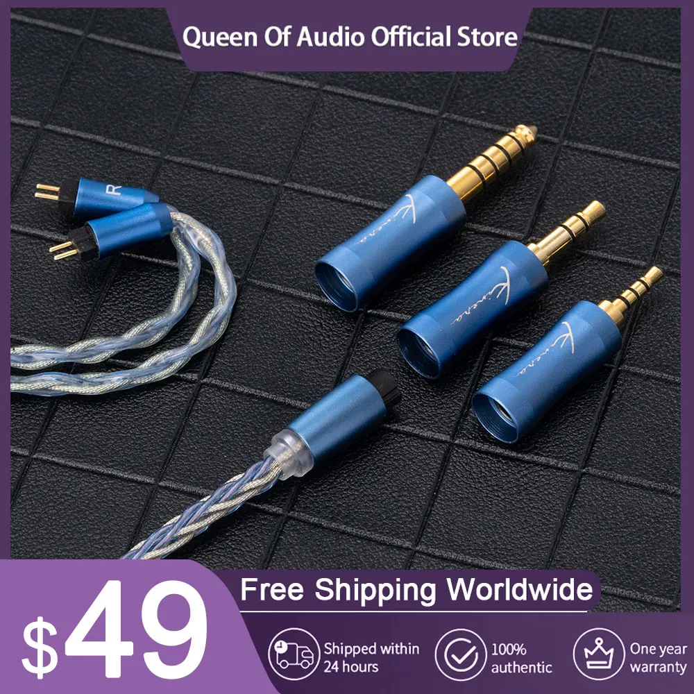 

New Kinera Ace 2.0 Earphone Modular Upgrade Cable In Ear IEMs 2.5+3.5+4.4mm Detachable Headphones Plug Headset Accessories