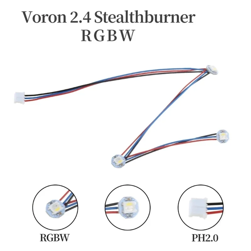 Led entièrement assemblée pour Voron 2.4 Stealthburner avec 3 Mini boutons RGBW Led U4LD-AB09
