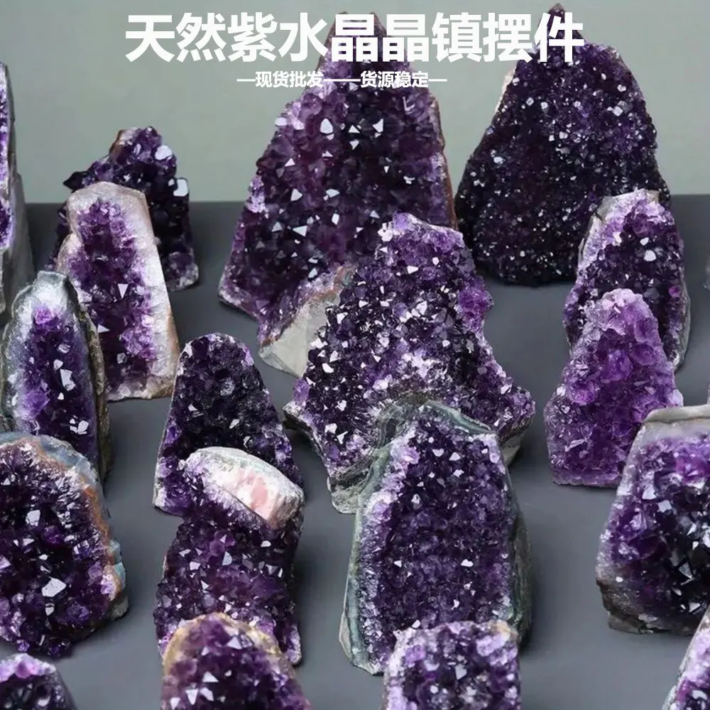 Natural Crystal Cluster Amethyst Stone Raw Quartz Minerals Real Uruguay Home Room Decoration Stone Craft Spiritual Chakra Reiki