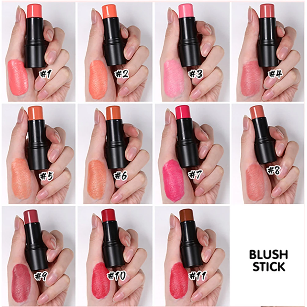 

Blush Stick Private Label Long Lasting Waterproof Smudge-proof Natural Custom Logo Makeup Wholesale Cruelty Free Black Tube