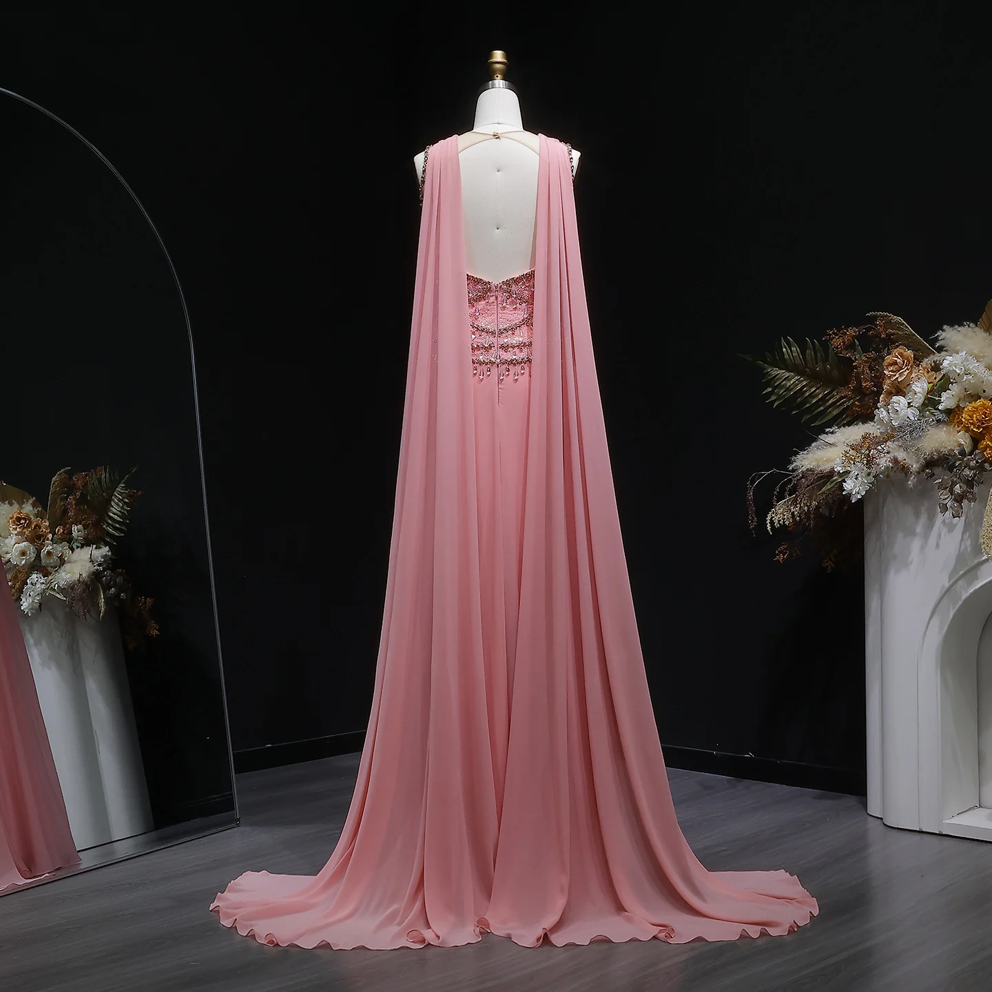 Sharon Said Elegante Arabische Silber-Gold Abendkleider mit Kristallperlen 2026 Dubai für Hochzeitsfeier-Kleider SS517 Maßanfertigung – Detail 22