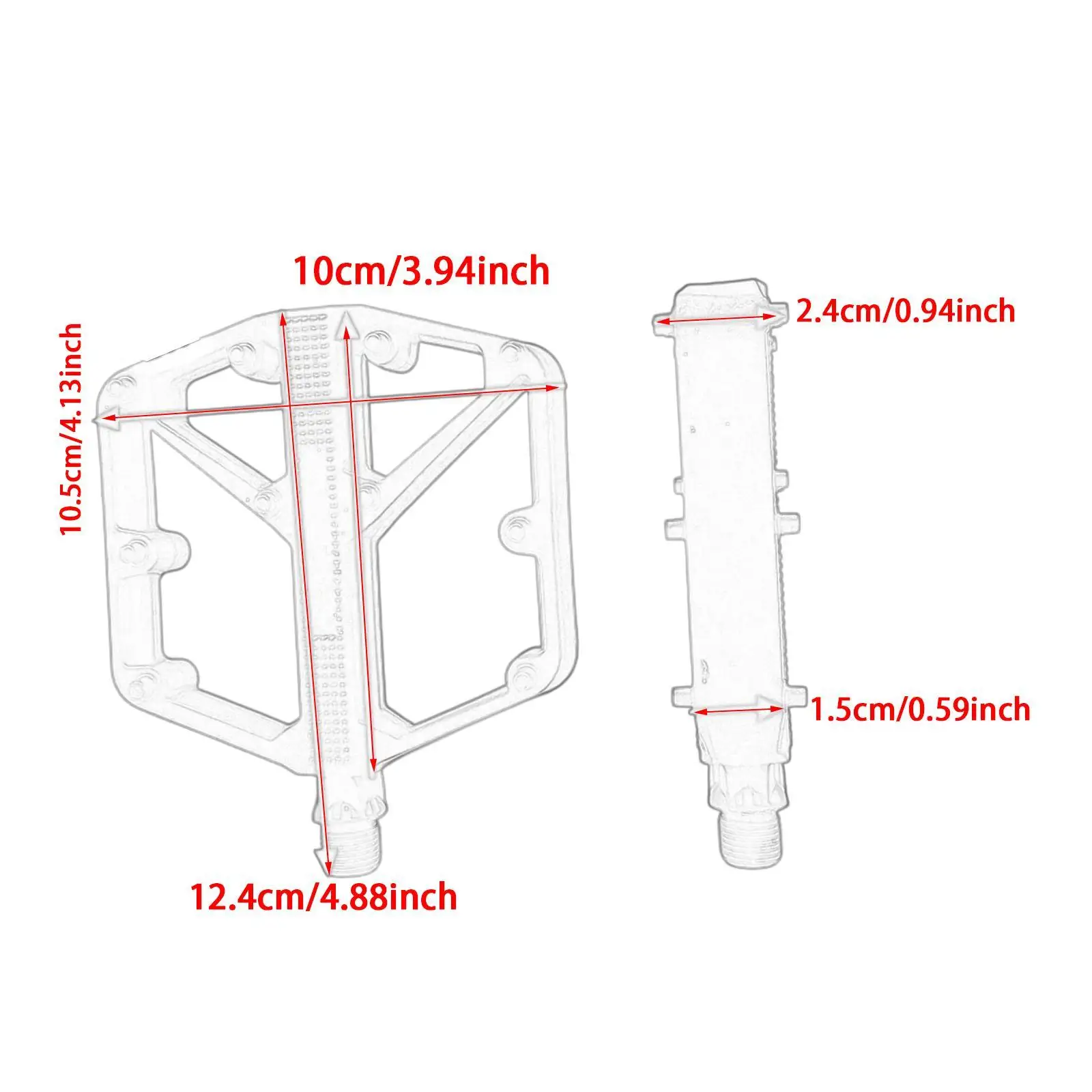 2-delige mountainbikepedalen fietspedaal afgedicht lager antislip nylon plat