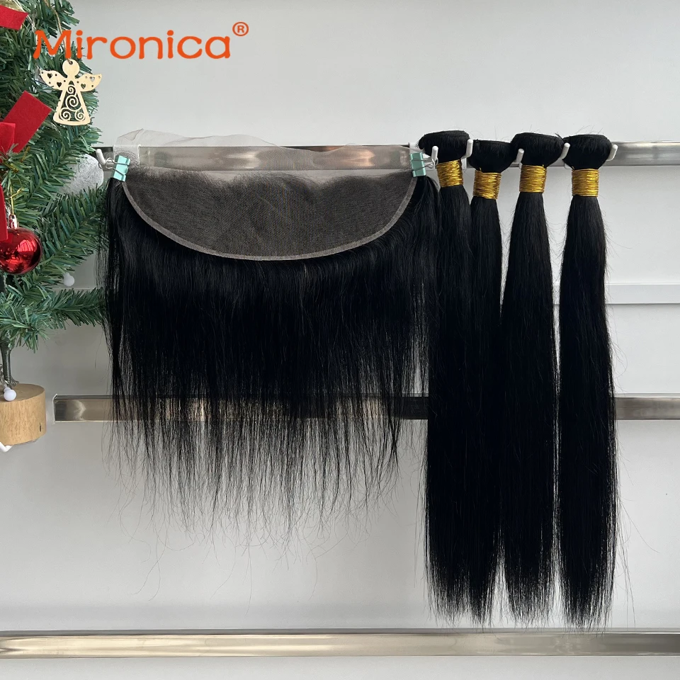 

Швейцарская кружевная застежка-заколка с пучками натуральных человеческих волос, натуральный цвет, 4x4/13x4, HD прозрачная кружевная фронтальная застежка и пучки бразильских волос