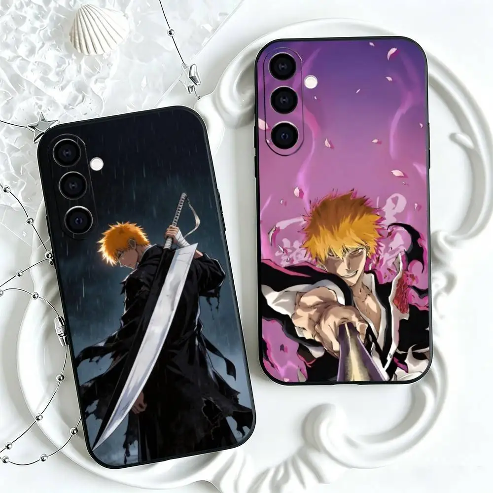 Ichigo Kurosaki Bleach Phone Case For Samsung Galaxy A73,A72,A71,A70,A53,A52,A51,Soft Silicone Black Cover