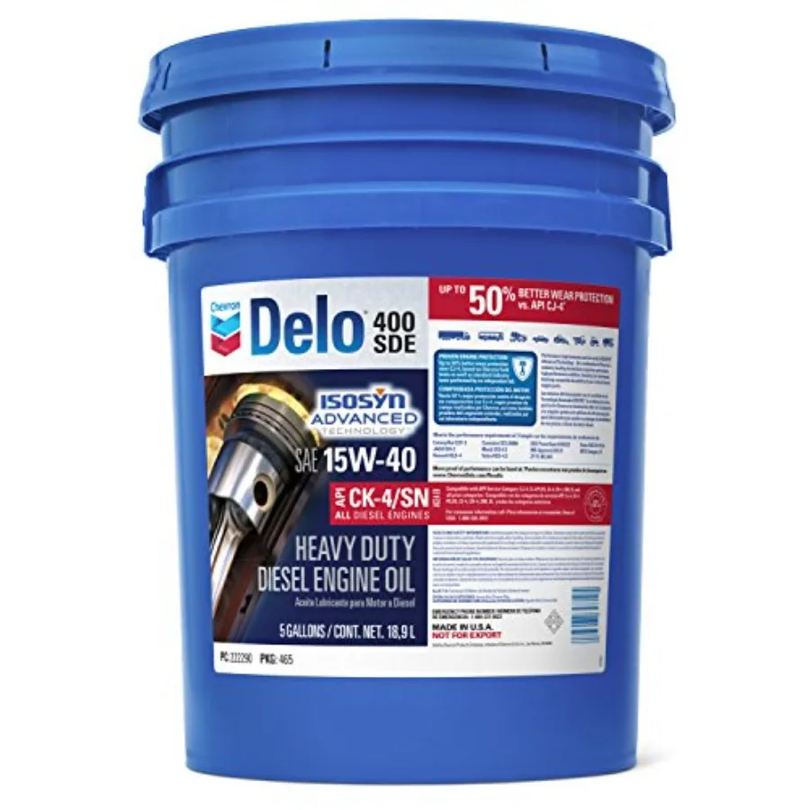 زيت المحرك 15W40 عالي الأداء للتطبيقات الثقيلة 400 SDE حاوية 5 جالون مناسبة للآلات الصناعية والشركاه