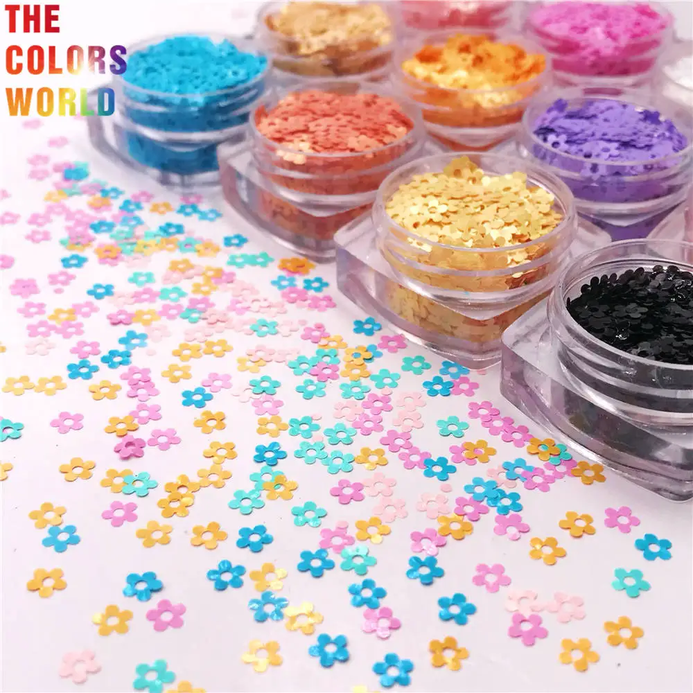 TCT-759  Flower Nails Glitter Solvent Resistant Five Finger Flower Sequins Paillettes Sewing Wedding Craft Garments Accessories