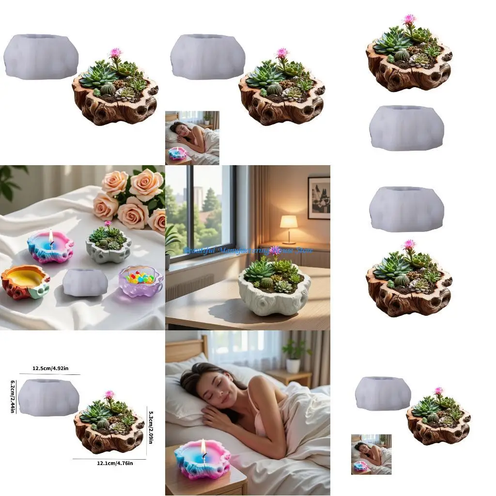 

E56A Многоцелевая силиконовая форма для цементных горшков, чашек для свечей и дома