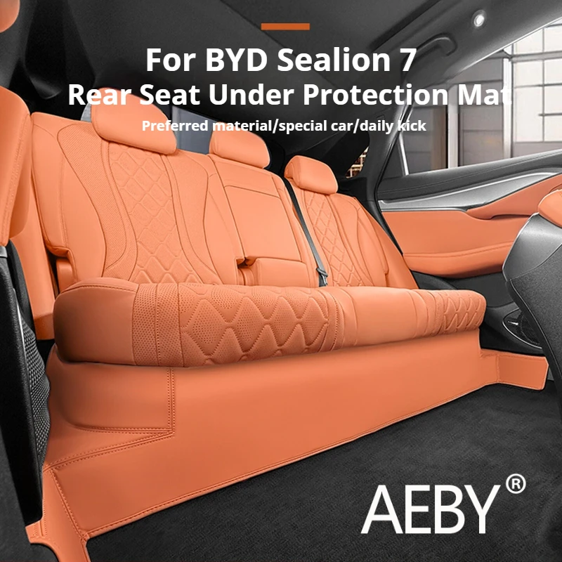

AEBY For BYD Sealion 7 2024 Car Seat Protector Mat Under Rear Seat Waterproof Anti-Scratch Kick Pad Car Interior Accessories