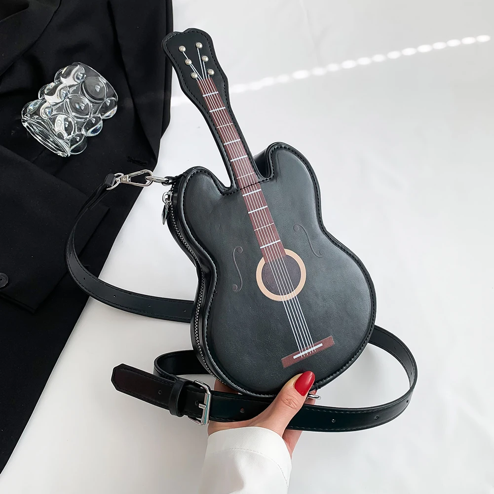 

Женская сумка через плечо в форме скрипки, креативная сумка через плечо из искусственной кожи, универсальная сумка-портфель, сумка-мессенджер, дорожный рюкзак