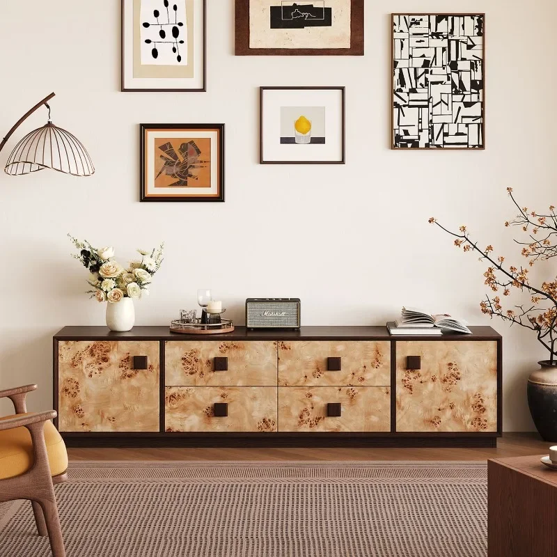 

TV cabinet all solid wood floor-to-ceiling locker medieval silent wind living room home retro TV cabinet