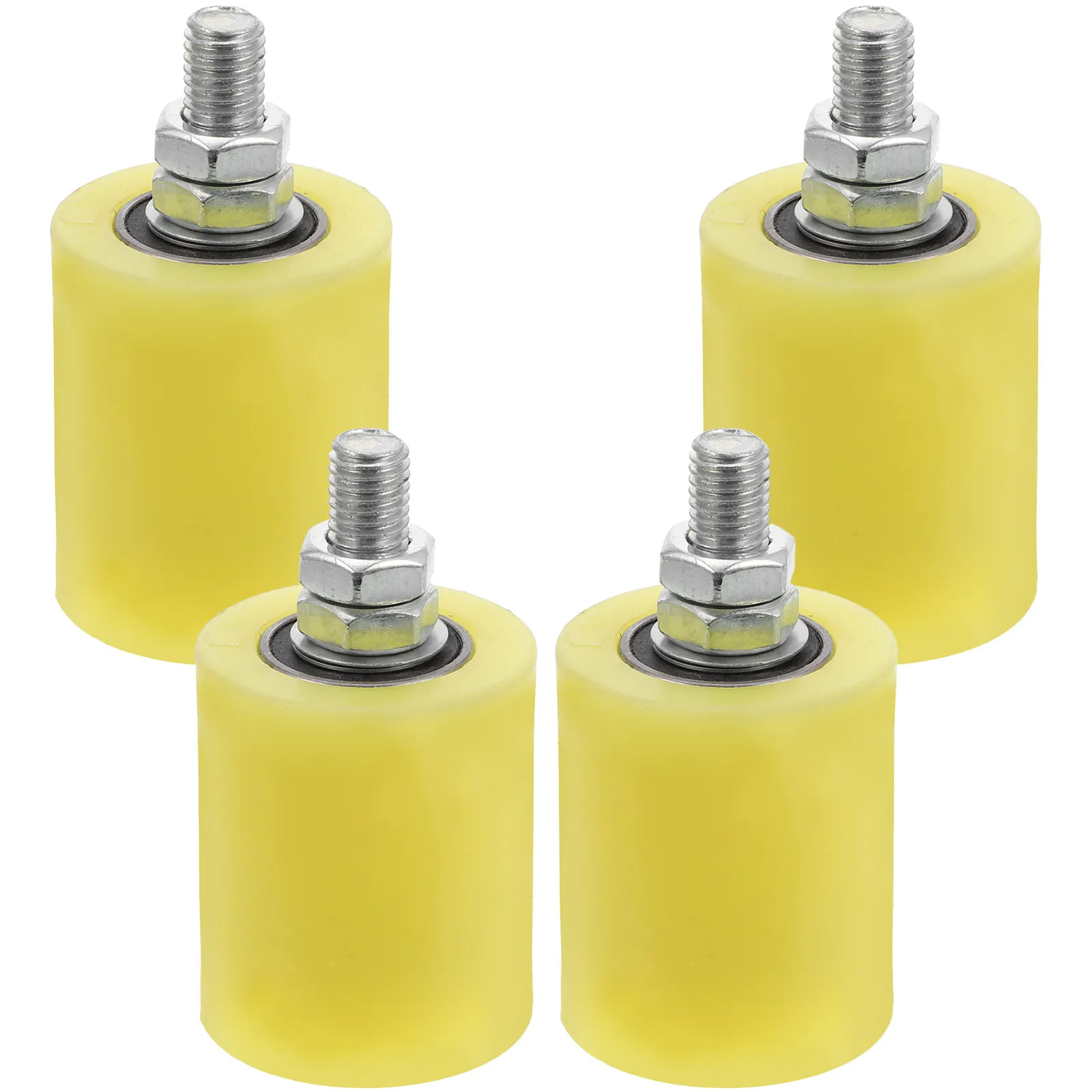 4Pcs Sliding Gate Nylon Pulley Block Guide Wheels Heavy Duty Rail Door Rollers for Electric Gate Yard Gates Sliding Door