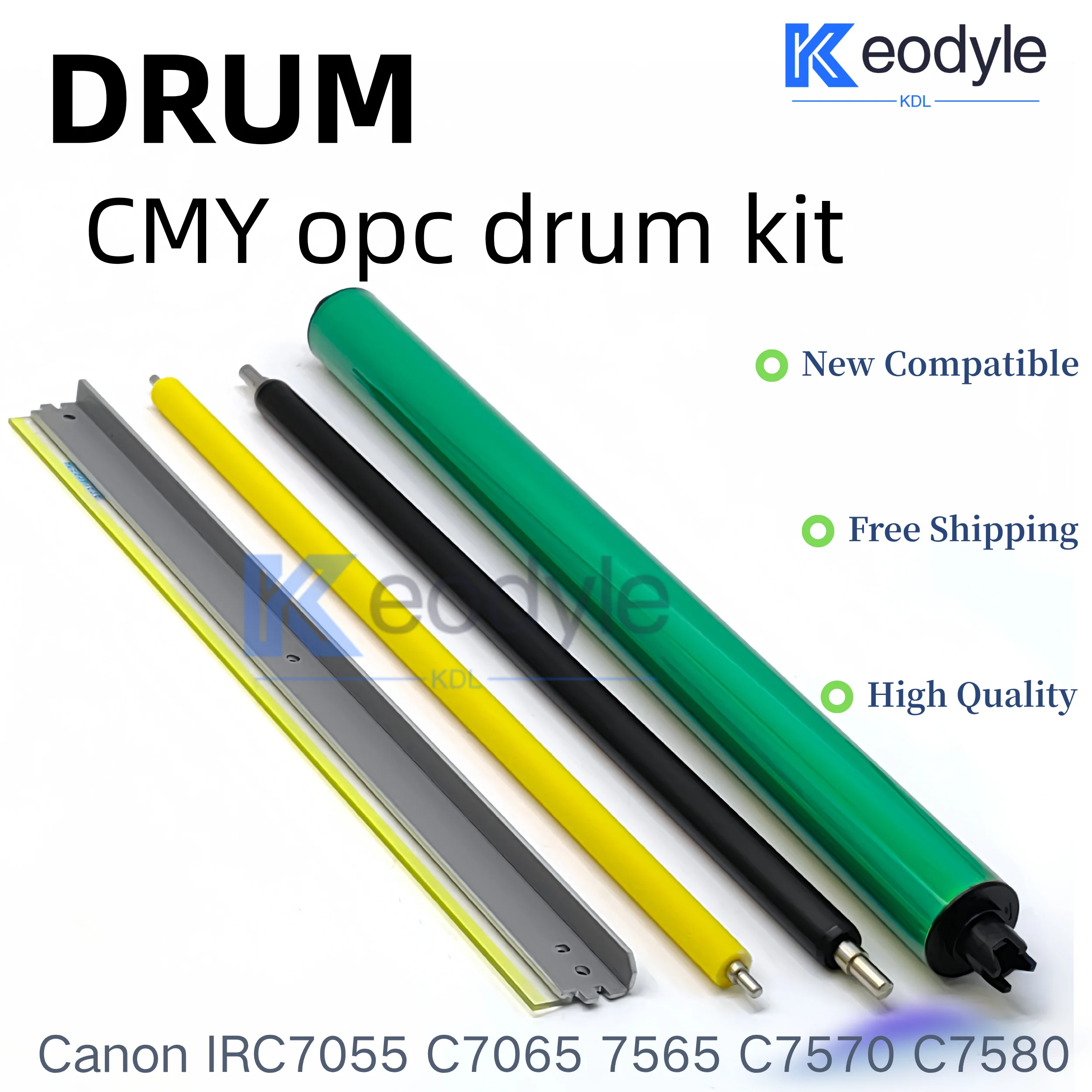 CMY OPC Drum Kit For Canon IR C7055 C7065 7565 C7570 C7580 C7770 C7780 7055 7065 7260 Drum Cleaning Blade Roller PCR Parts