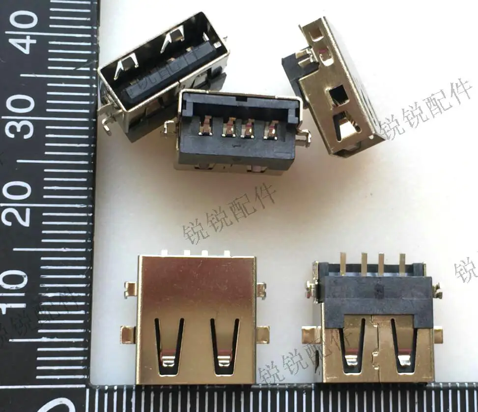 For USB2.0AF Female base 4P submerged Panel patch USB socket SMT No rolled edge USB connector