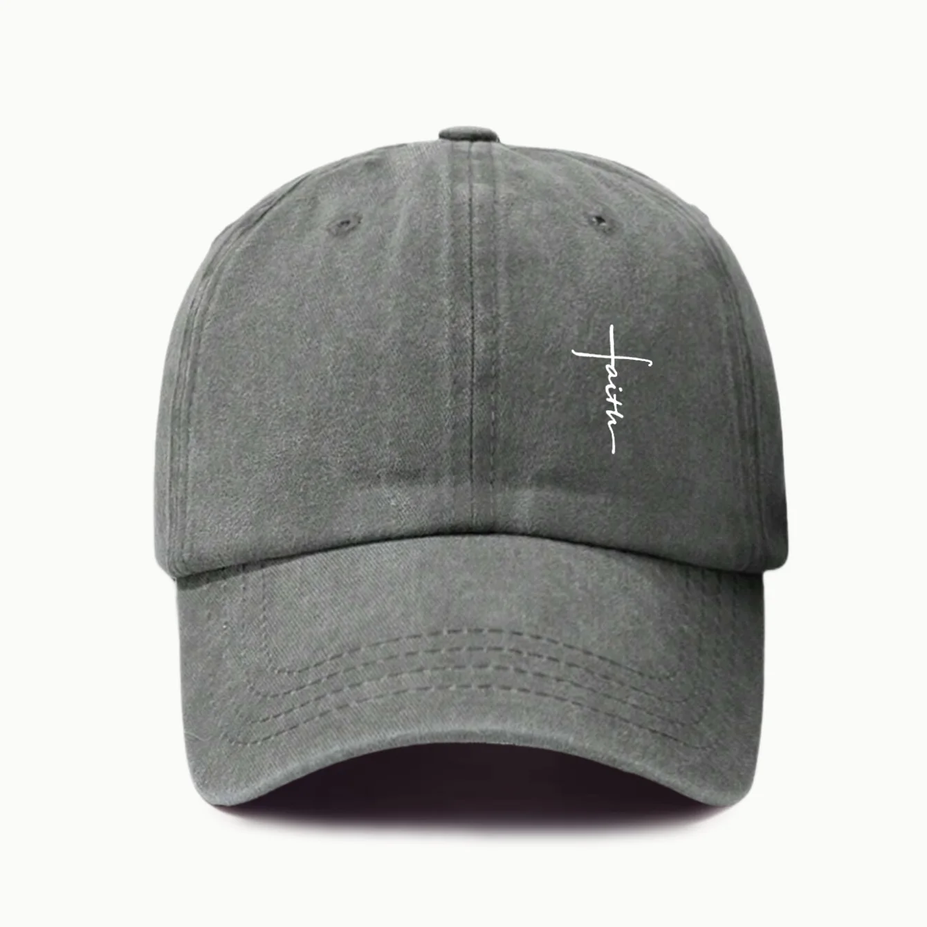 Retro Gewaschene Wasserabweisende Unisex Baseball-Kappe mit Kreuzmuster - Weiche, Atmungsaktive, Verstellbare Dad-Mütze – Detail 7