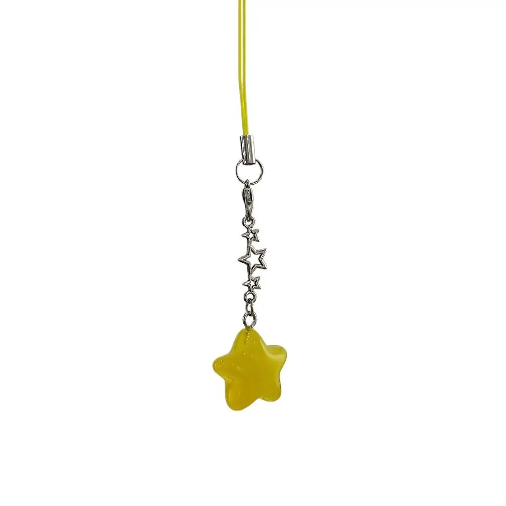

Hanging Cord Star Star Phone Strap Keychain Pendant Phone Hanging Rope Universal Candy Color Mobile Phone Chain Girl Jewelry