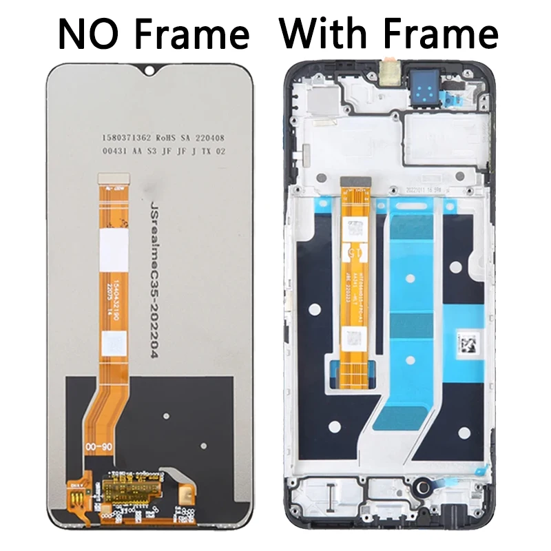 6.56“ Screen For OPPO A78 5G CPH2483 LCD Display Touch Screen Digitizer Assembly With Frame for OPPO A78 CPH2495 Display Frame