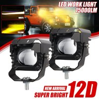 1PCS Led Motorcycle Headlight Led Lens CSP Chips Fog Lights Motorbike Auxiliary Driving Lamp Off Road Truck 4x4 ATV Work LED