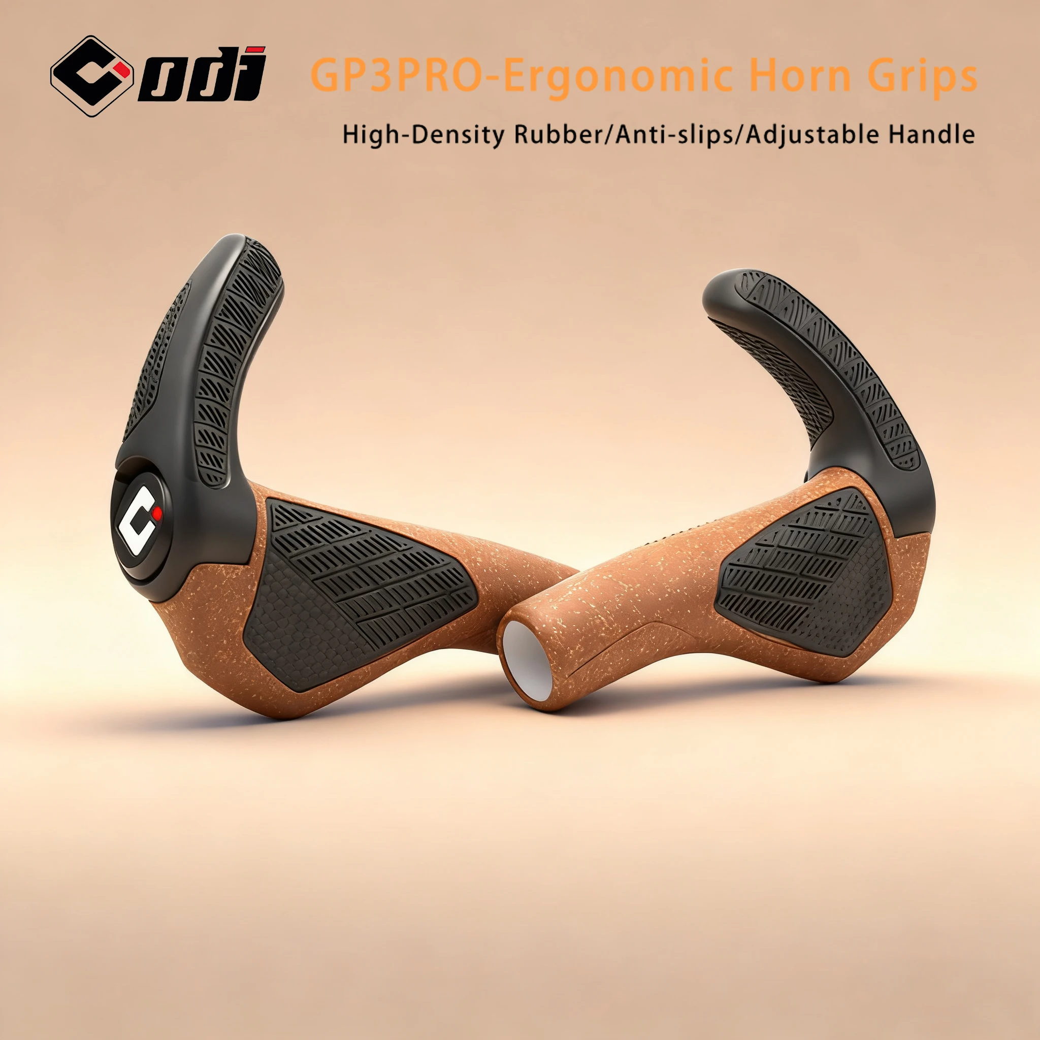 

ODI GP3-Pro Lock-on MTB Grips Ergonomic Design Anti-Slip Shock Absorption Comfortable Rubber/Oak Handle Grips for Mountain Bike