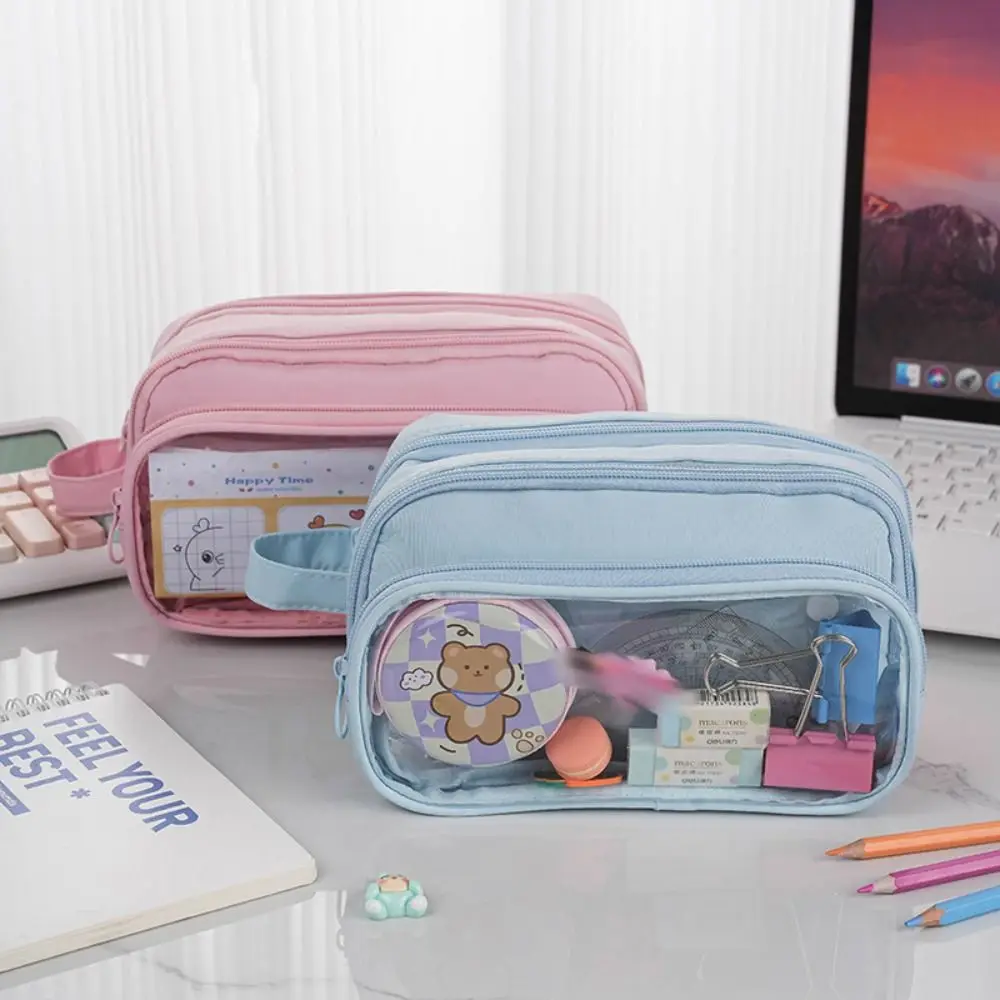 Large Capacity Detachable Pencil Case Storage Bag Itabag Ita Bag Pouch Solid Color Cosmetic Bag Stationery Storage Bag Outdoor