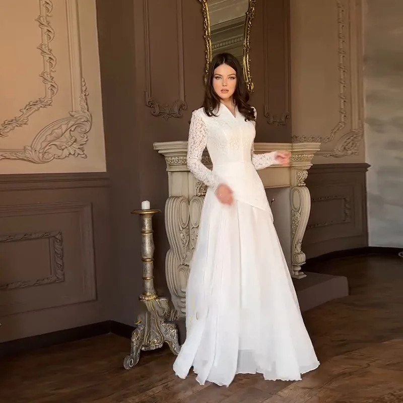 Manga longa oco para fora retalhos emagrecimento branco conjunto 2026 nova renda feminina